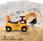 4Kids Jc3 manual operation rideon for kids| to play in any area  Rideons & Wagons| Non Battery Operated Ride On (Yellow)